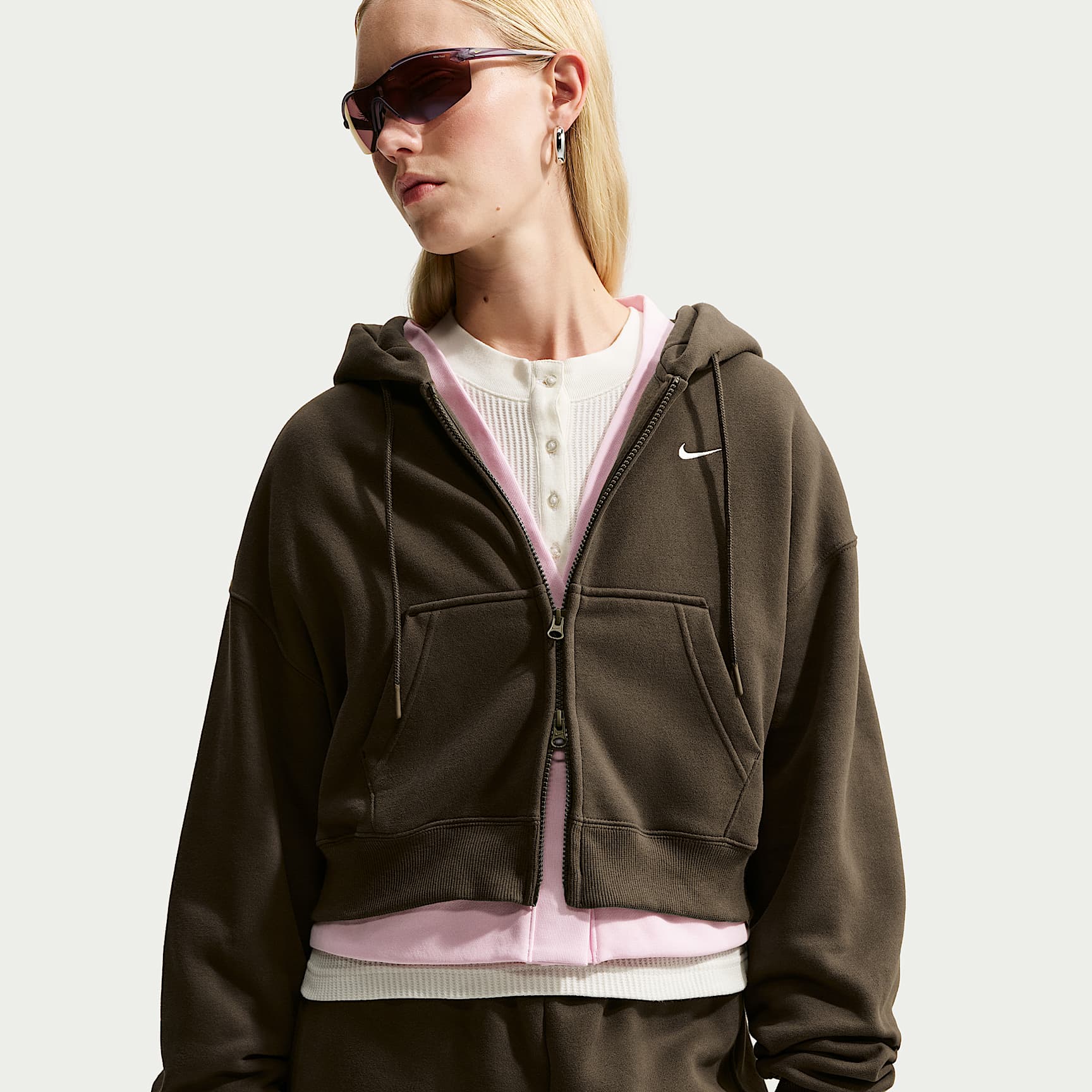 Nike Studio Fleece Medium Weight Women's Oversized Full-Zip